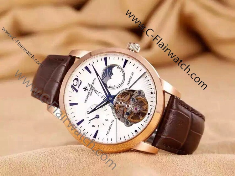 Vacheron Constantin Replica Watch Tourbillon Rose gold 001